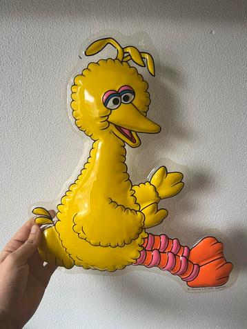 Vintage Sesamstraat Pino Yellow Bird Wanddecoratie beschikbaar voor biedingen