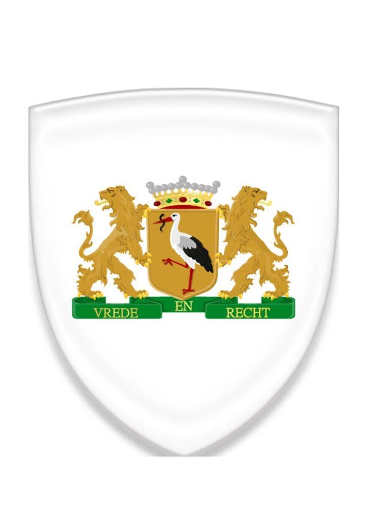 Wapen van Den Haag 3D sticker gel. Embleem Den Haag, Verzamelen, Stickers, Nieuw, Overige typen, Verzenden