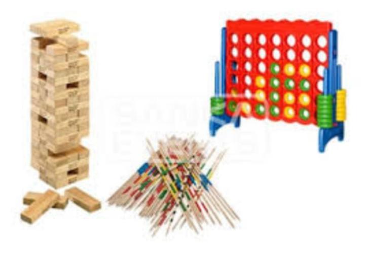 zeskampspellen te huur, Hobby en Vrije tijd, Feestartikelen | Verhuur, Zo goed als nieuw, Ophalen