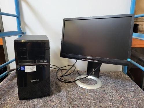Tower PC, Computers en Software, Desktop Pc's, Gebruikt, 3 tot 4 Ghz, HDD, 4 GB, Met monitor, Ophalen of Verzenden