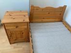 Grenen bed + nachtkastje, Ophalen, Gebruikt, 65 cm of meer, 70 cm of meer