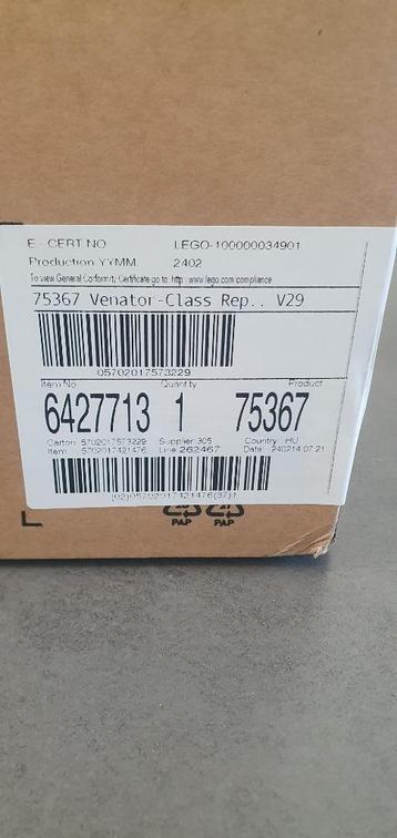 Lego Star Wars 75367 Venator-Class Republic Attack Cruiser beschikbaar voor biedingen