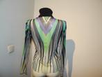 Marccain voile shirt prachtige kleuren print gebreide kol N5, Kleding | Dames, Maat 38/40 (M), MARCCAIN., Overige kleuren, Verzenden