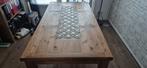 Grenen eettafel met mozaiek tegel, Huis en Inrichting, Tafels | Eettafels, Ophalen, 50 tot 100 cm, Zo goed als nieuw, (Mexicaans) grenen