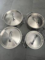 Sola Pannenset - 4 Delig - RVS ook voor inductie, Huis en Inrichting, Ophalen, Gebruikt, Inductieplaat, Pannenset