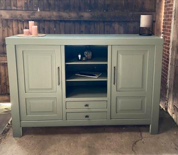 Dressoir eikenhout groen