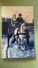 Delfts Blauw Tegeltableau "Het Bruidspaar" Eerelman, Antiek en Kunst, Ophalen of Verzenden