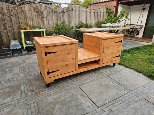 Buitenkeuken Kamado Douglas Verrijdbaar (200x80x90cm LxBxH ), Tuin en Terras, Buitenkeukens, Zo goed als nieuw, Houtskool, Vrijstaand