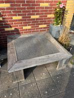 Gratis - Zware lage tuintafel 120x120x36, Tuin en Terras, Tuintafels, Ophalen, Gebruikt, Vierkant, Hout