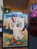Drunken Duck pub England, schilderij op hout, Antiek en Kunst, Ophalen of Verzenden
