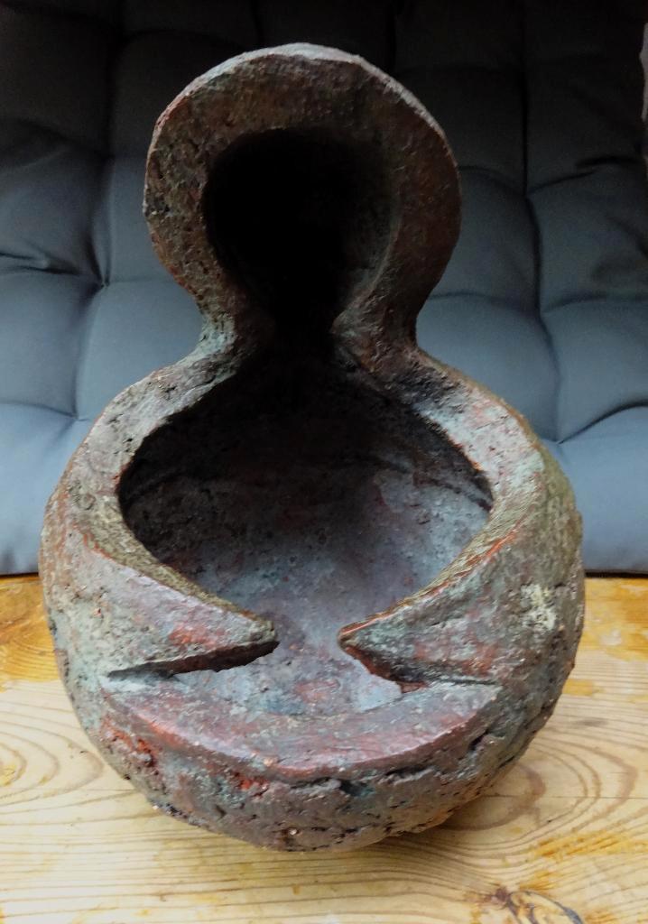 Keramiek beeld bruin/rood/groen, Antiek en Kunst, Kunst | Beelden en Houtsnijwerken, Verzenden