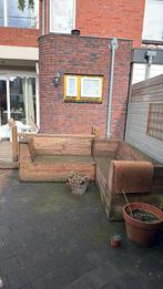 Houten hoekbank tuin, Tuin en Terras, Tuinsets en Loungesets, Ophalen, Gebruikt, Hout, Loungeset