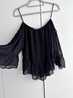 Zara trafaluc dames sheer top off shoulder blouse zwart m, Zara, Maat 38/40 (M), Zo goed als nieuw, Zwart