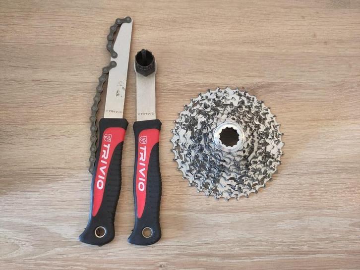 Shimano Deore XT Cassette (10Speed) CS-M771-10 + Gereenschap, Fietsen en Brommers, Fietsonderdelen, Gebruikt, Algemeen, Derailleur of Ketting