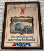 Vintage Rolls Royce Spiegel - Ronal Reclame, Ophalen, Rechthoekig, 50 tot 100 cm, Minder dan 100 cm