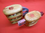 Houten Blokken, Maststrijk, Neerhaler, enz. 3 + 2 schijfs, Watersport en Boten, Accessoires en Onderhoud, Ophalen of Verzenden