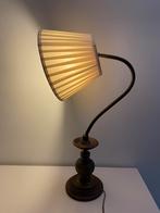 Vintage Tafellamp verstelbaar eiken metaal, Ophalen, Gebruikt, Vintage brutalist, 50 tot 75 cm