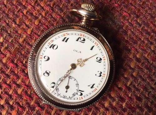 Prachtig Antiek Zakhorloge - Zilver/Goud Cylindre Rubis 1930, Sieraden, Tassen en Uiterlijk, Horloges | Antiek, Zakhorloge, Overige merken