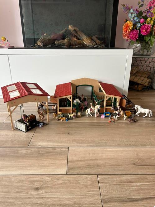 Schleich manege HELE GROTE SET, Kinderen en Baby's, Speelgoed | Actiefiguren, Zo goed als nieuw, Ophalen of Verzenden