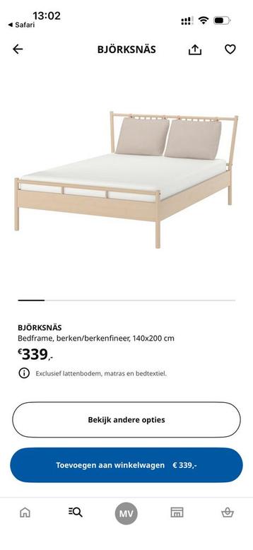 Ikea Bjorksnas bed 140x200 - afbeelding 2
