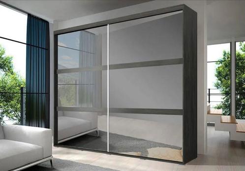 Kledingkast met spiegelwand en ledstrip, Huis en Inrichting, Kasten | Kledingkasten, Gebruikt, 200 cm of meer, 50 tot 75 cm, Ophalen of Verzenden