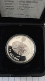 Zilveren 10 Gulden munt PROOF 1999 -2000, Postzegels en Munten, Koningin Beatrix, Zilver, Ophalen of Verzenden, Losse munt