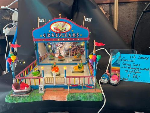 Kerstdorp Carnival lemax crazy Cars, Diversen, Kerst, Gebruikt, Ophalen