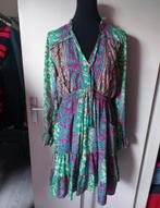 Dames boho jurk mooie groen paars ZIJDE Ibiza jurk maat M L, Maat 42/44 (L), Ophalen of Verzenden, Zo goed als nieuw, Boven de knie