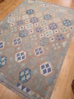 Handgeweven oosterse wollen kelim 244x176, Huis en Inrichting, Info@SlatsAntiek.nl, Crème, 150 tot 200 cm, Vof Slats Antiek
