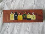 6 Mini Parfumflesjes met wat inhoud in doosje, Gebruikt, Ophalen of Verzenden, Miniatuur, Gevuld