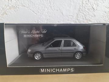 Peugeot 306 4 drs 1995 Grey Metalic Minichamps 1:43 (ovp) beschikbaar voor biedingen