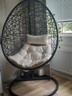 Hangstoel met kussen, Huis en Inrichting, Stoelen, Ophalen, Zwart, Zo goed als nieuw, Eén