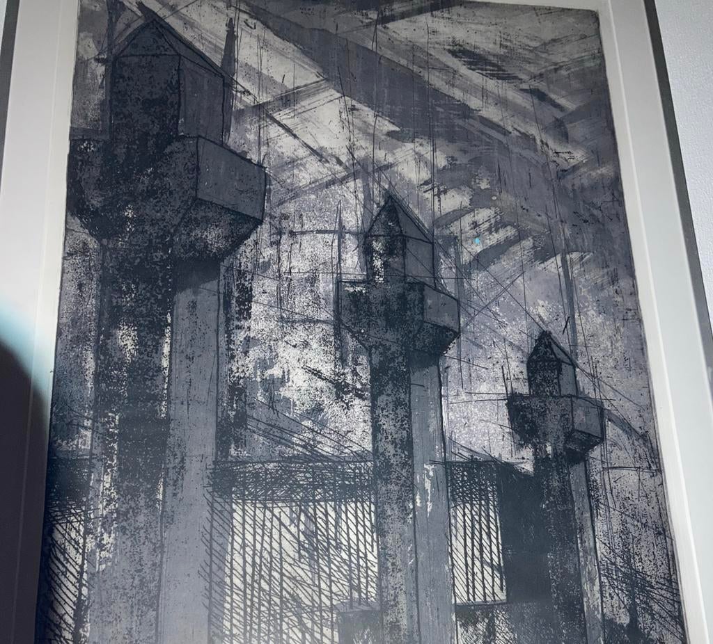 Ronald Wouters ets/lino/litho 1986, Antiek en Kunst, Kunst | Etsen en Gravures, Ophalen