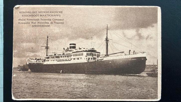Amsterdam Haven  KNSM  "Colombia" 1930, Verzamelen, Ansichtkaarten | Nederland, Ophalen of Verzenden