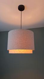 Gamma Hanglamp Crème Linnen Trommelkap - Zo Goed Als Nieuw, Huis en Inrichting, Lampen | Hanglampen, Ophalen, Zo goed als nieuw