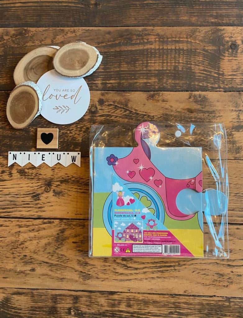 Grote grond puzzel princessen roze 80x60 cm, Kinderen en Baby's, Speelgoed | Kinderpuzzels, Ophalen of Verzenden, 10 tot 50 stukjes