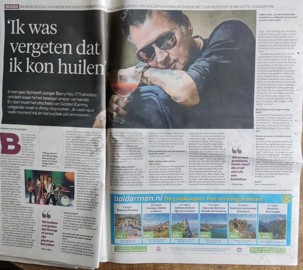 Na ruim 60  jaar Golden Earring afscheid met concerten, Ophalen of Verzenden, 1980 tot heden, Nederland, Tijdschrift