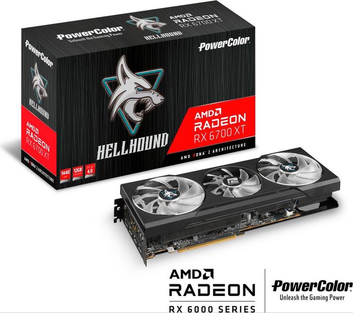 AMD RX 6700 XT PowerColor Hellhound GPU Videokaart, Computers en Software, Videokaarten, Zo goed als nieuw, PCI-Express 4.0, GDDR6