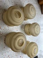 5 jaren ‘50 glazen lampenkappen, Huis en Inrichting, Lampen | Lampenkappen, Ophalen, Zo goed als nieuw, Rond, Minder dan 25 cm