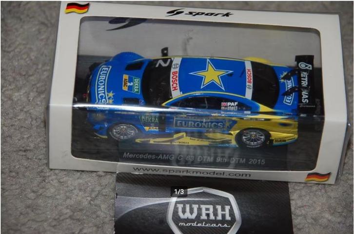 SALE !! 1:43 MERCEDES C63 DTM PAFFET 2015 SPARK SG222 WRH, Hobby en Vrije tijd, Modelauto's | 1:43, Zo goed als nieuw, Auto, Overige merken