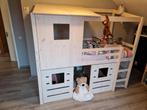 Halfhoogslaper Ties (Leenbakker) met dak en hutwanden, Kinderen en Baby's, Kinderkamer | Stapelbedden en Hoogslapers, Ophalen of Verzenden