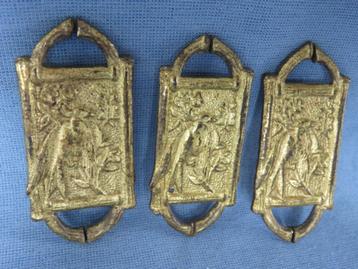 Art nouveaux hangers met vogels verguld in koper - ca. 1900 beschikbaar voor biedingen