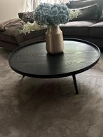 Zwarte houten salontafel - Ronde vorm, Rond, Zo goed als nieuw, Minder dan 50 cm, Overige houtsoorten