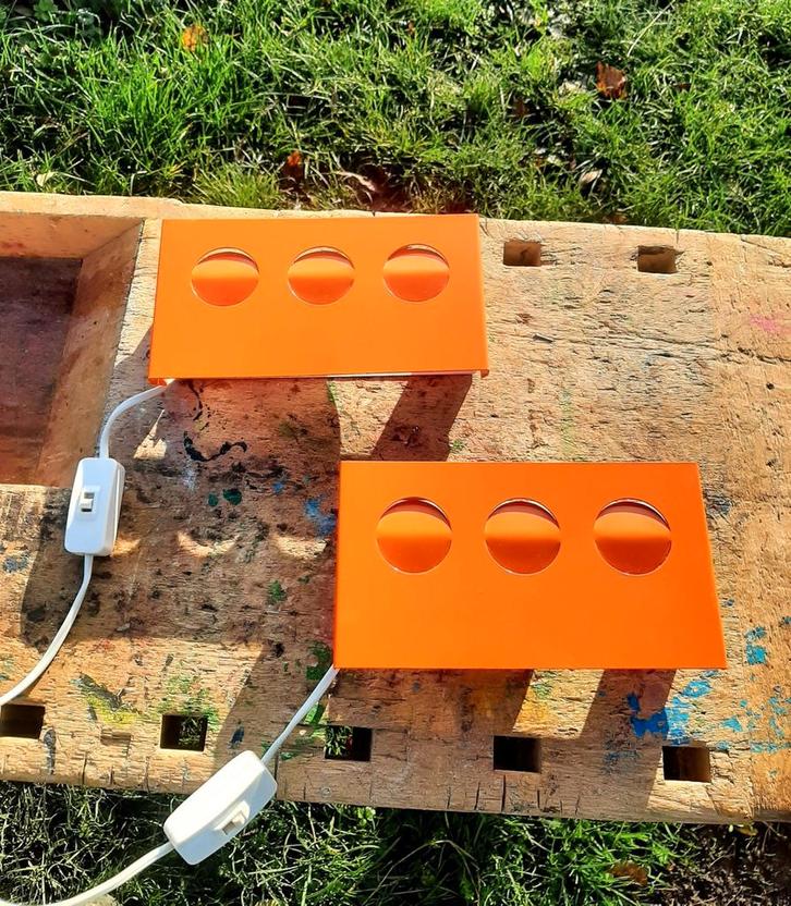 Set - Hamalux Bedlampjes - (Vintage 60's 70's Wandlampen), Huis en Inrichting, Lampen | Wandlampen, Zo goed als nieuw, Ophalen of Verzenden