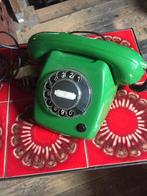 PTT vintage telefoon T65 Smaragd groene vintage telefoon, Gebruikt, Onbekend, Met draaischijf, Ophalen of Verzenden