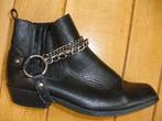 MONKI laarzen zwart leer biker motor maat 39, Ophalen of Verzenden, Zo goed als nieuw, Zwart, Hoge laarzen
