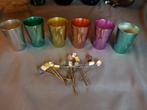 mid century borrelglaasjes met prikkers 60er jaren, Verzamelen, Retro, Ophalen, Huis en Inrichting