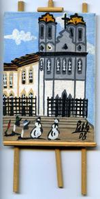 Origineel miniatuurschilderijtje uit Brazilië, Ophalen of Verzenden