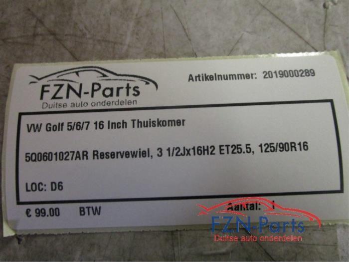 Thuiskomer Volkswagen Golf (22729655), Auto-onderdelen, Banden en Velgen, Band(en), Overig, Nieuw, Ophalen