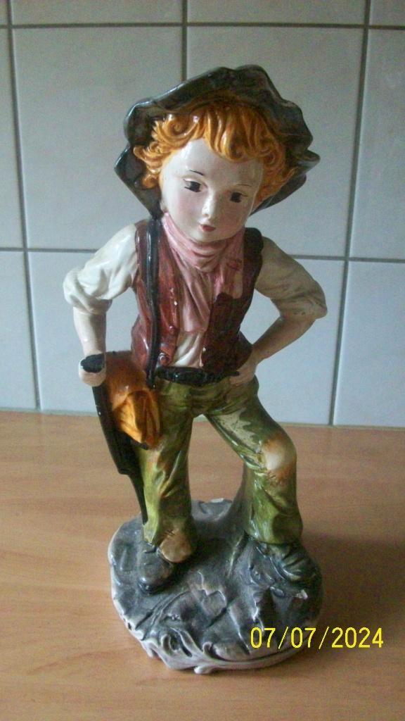 Brocante beelden herdersmeisje en herder, Antiek en Kunst, Curiosa en Brocante, Ophalen of Verzenden